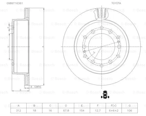 Brake Disc (0 986 AB5 402)