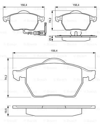 Brake Pad Set, disc brake (0 986 424 501)