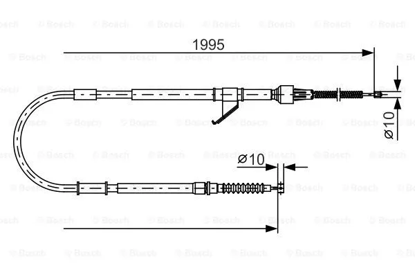 Cable Pull, parking brake (1 987 482 069)