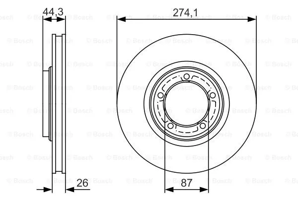 Brake Disc (0 986 479 S79)