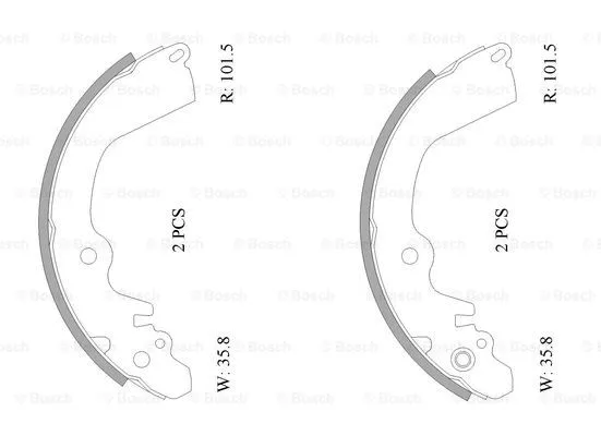 Brake Shoe Set (0 986 AB0 835)