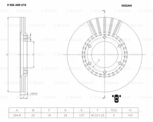 Brake Disc (0 986 AB9 610)