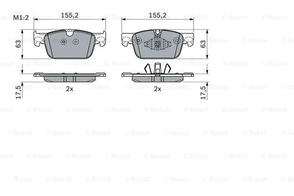 Brake Pad Set, disc brake (0 986 424 333)