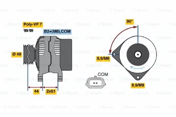Alternator (0 124 425 018)