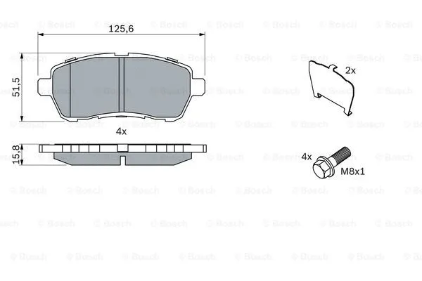 Brake Pad Set, disc brake (0 986 494 195)