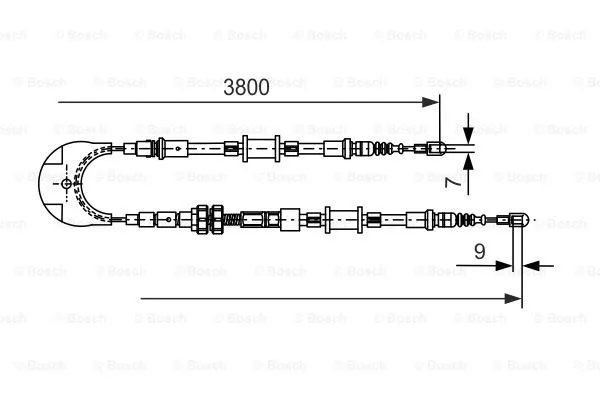 Cable Pull, parking brake (1 987 477 731)