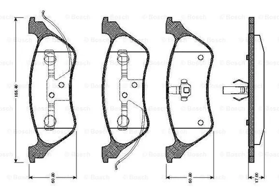 Brake Pad Set, disc brake (0 986 TB2 388)