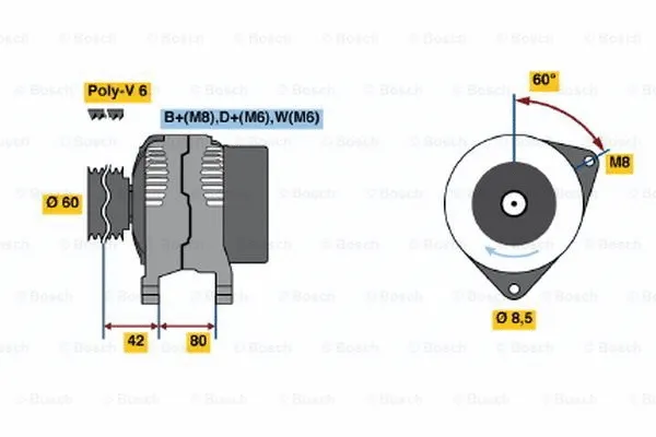 Alternator (0 123 310 014)