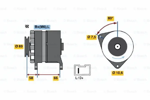 Alternator (0 986 037 051)
