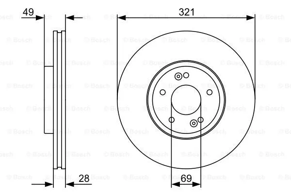 Brake Disc (0 986 479 536)