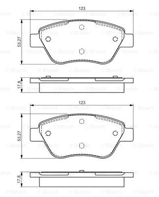 Brake Pad Set, disc brake (0 986 495 102)