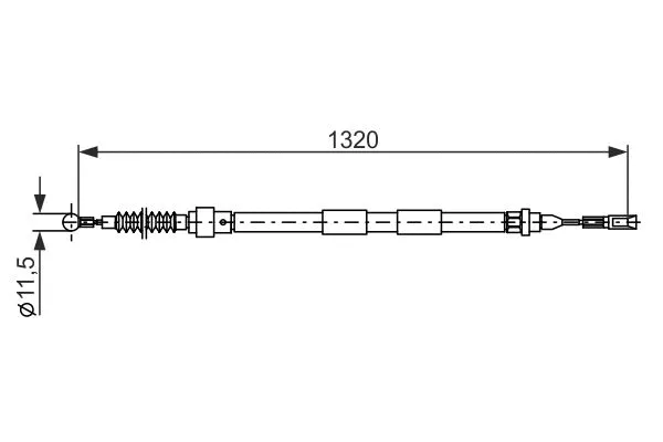 Cable Pull, parking brake (1 987 482 874)