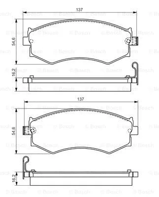 Brake Pad Set, disc brake (0 986 495 076)