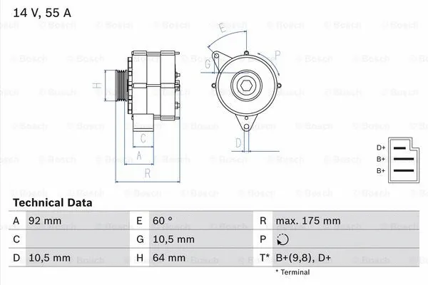 Alternator (0 986 034 050)