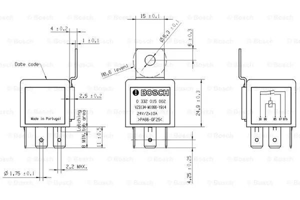Relay, main current