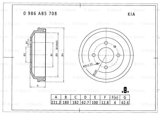 Brake Drum (0 986 AB5 708)