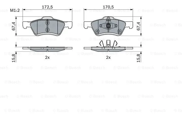 Brake Pad Set, disc brake (0 986 494 960)