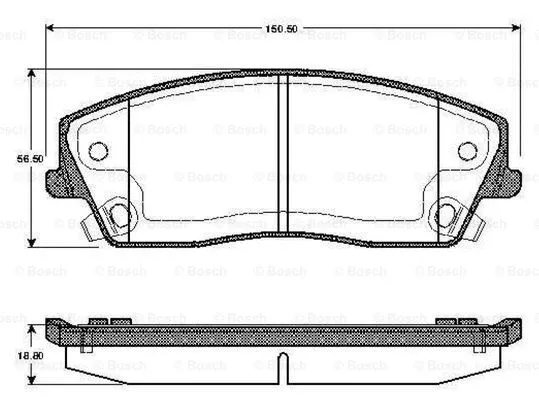 Brake Pad Set, disc brake (0 986 TB2 886)