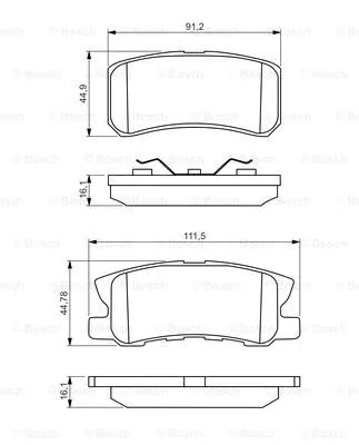 Brake Pad Set, disc brake (0 986 495 357)
