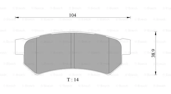 Brake Pad Set, disc brake (0 986 AB3 102)