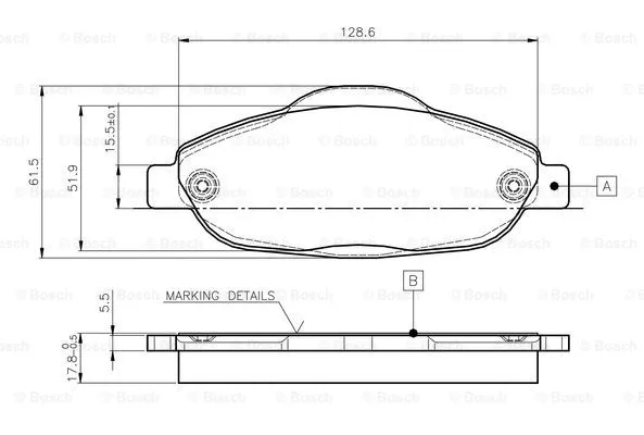 Brake Pad Set, disc brake (0 986 TB3 059)