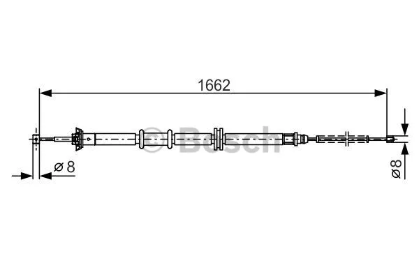 Cable Pull, parking brake (1 987 482 206)