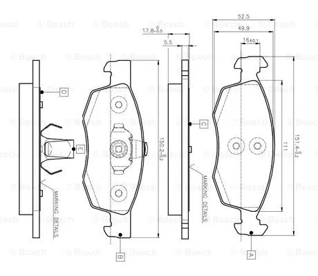 Brake Pad Set, disc brake (0 986 TB2 541)