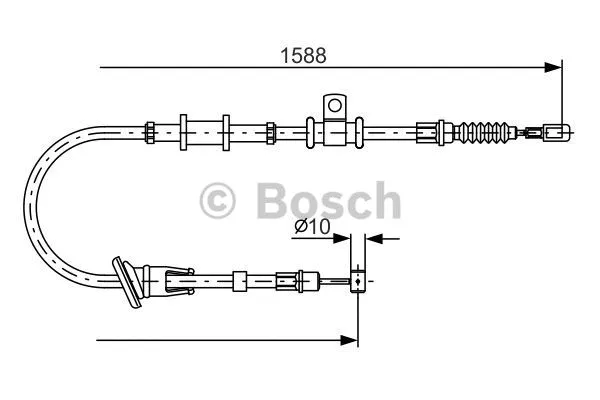 Cable Pull, parking brake (1 987 482 246)
