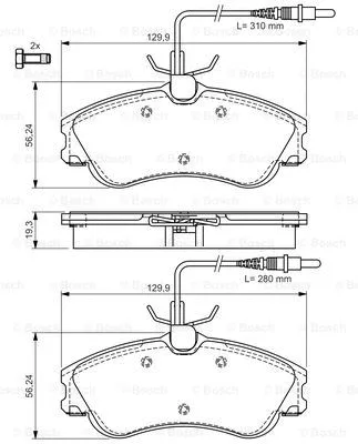 Brake Pad Set, disc brake (0 986 495 008)
