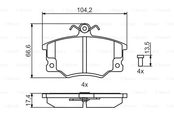 Brake Pad Set, disc brake (0 986 495 465)