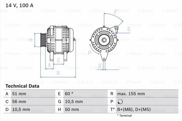 Alternator (0 986 041 330)