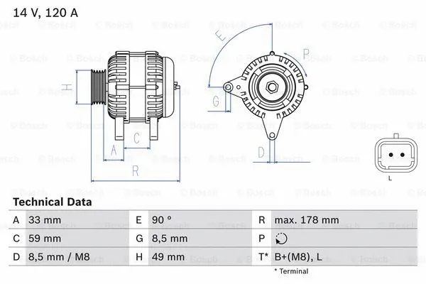 Alternator (0 986 045 241)