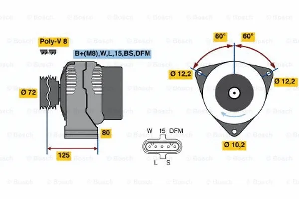 Alternator (0 124 555 002)