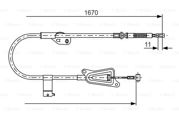 Cable Pull, parking brake (1 987 477 943)