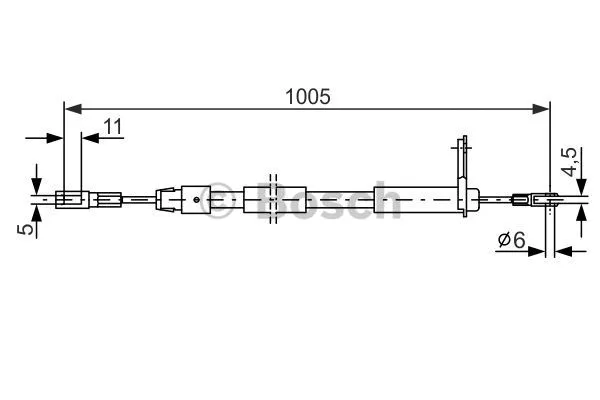 Cable Pull, parking brake (1 987 477 628)