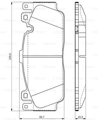 Brake Pad Set, disc brake (0 986 TB3 210)