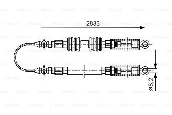 Cable Pull, parking brake (1 987 477 296)