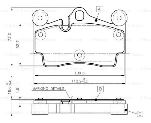 Brake Pad Set, disc brake (0 986 TB2 456)