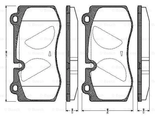 Brake Pad Set, disc brake (0 986 TB3 050)