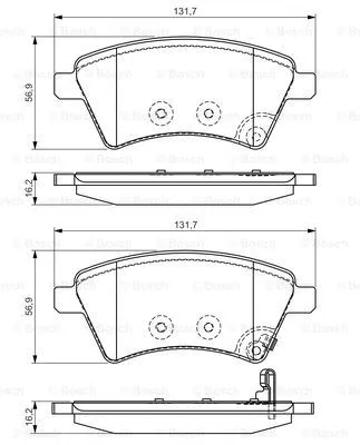 Brake Pad Set, disc brake (0 986 495 101)