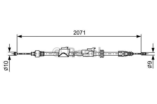 Cable Pull, parking brake (1 987 482 242)