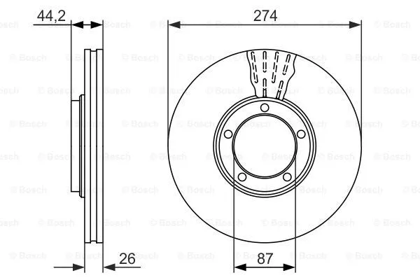 Brake Disc (0 986 479 696)