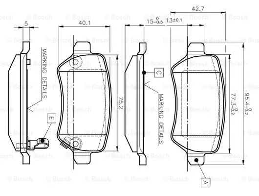 Brake Pad Set, disc brake (0 986 TB2 845)