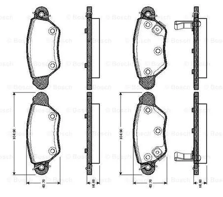 Brake Pad Set, disc brake (0 986 TB2 336)
