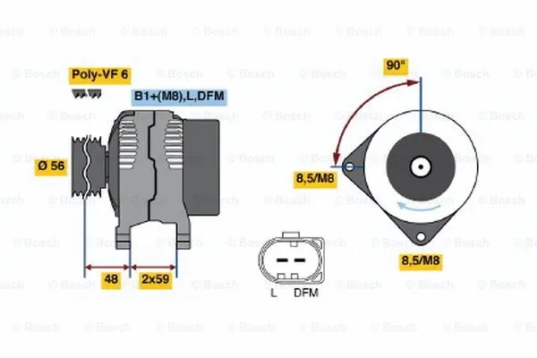 Alternator (0 124 515 022)
