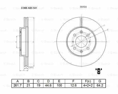 Brake Disc (0 986 AB5 541)