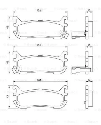 Brake Pad Set, disc brake (0 986 424 782)