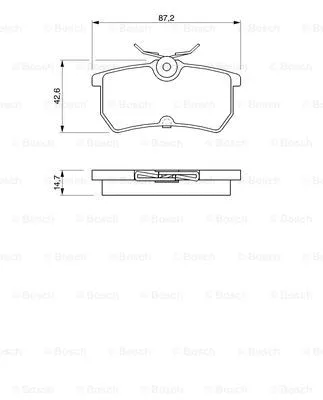 Brake Pad Set, disc brake (0 986 424 472)