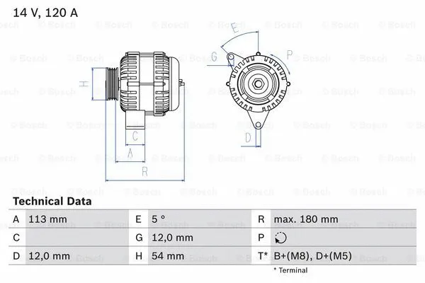 Alternator (0 986 083 300)