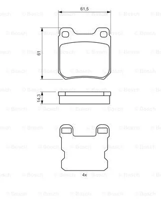 Brake Pad Set, disc brake (0 986 494 523)